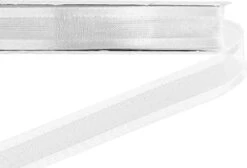 Ruban Organza Bord Satin 10mm (1.0cm) Wit | Ruban Satin Organza | Qualité De Luxe | Ruban De Noël | Ruban Cadeau |Rouleau De 22,85 Mètres