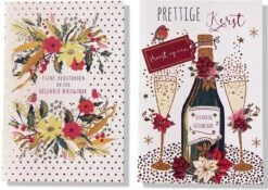 100 Luxe Cartes De Noël Et Du Nouvel An - 9.5x14cm - 10 X 10 Doubles Cartes Avec Enveloppes - Série Bénis Noël Et Une Bonne Année