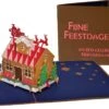 Popcards Cartes Popup - Carte De Noël Maison Père Noël Avec Traîneau Présente Sapin De Noël Carte Pop-up Neige Carte De Voeux 3D