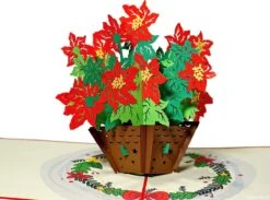 Popcards Popup Cards - Carte De Noël Rose De Noël Etoile De Noël Avec Guirlande De Noël Carte Pop-up Carte De Voeux 3D -Decoris Boutique 1200x890