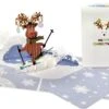 Cartes Pop-up Popcards - Carte De Noël Drôle Renne Rudulph Avec Son Nez Rouge Sur Les Skis Carte Pop-up - Rednosed Reindeer Merry Christmas Sports D'hiver Carte Pop-up Carte De Voeux 3D -Decoris Boutique 1200x899 2
