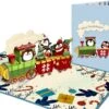 Popcards Popup Cards - Grande Carte De Joyeux Noël Avec Des Pingouins Dans Le Train De Noël Carte De Voeux Pop-up Carte 3d -Decoris Boutique 1200x899 5