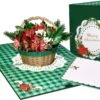 Cartes Pop-up Popcards - Carte De Noël Avec Arrangement De Noël Joliment Décoré - Panier Du Père Noël Rose De Noël Pommes De Pin Branches De Pin Carte Pop-up Carte De Vœux 3D 2 Cartes Pop-up Popcards - Carte De Noël Avec Arrangement De Noël Joliment Décoré - Panier Du Père Noël Rose De Noël Pommes De Pin Branches De Pin Carte Pop-up Carte De Vœux 3D -Decoris Boutique 1200x900 12