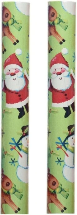 2x Rouleaux De Papier Cadeau De Noël/papier Cadeau Cerf 200 X 70 Cm - Rouleaux De Papier Cadeau De Noël -Decoris Boutique 429x1200