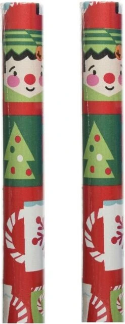 2x Rouleaux De Papier Cadeau De Noël/gobelets En Papier 200 X 70 Cm - Rouleaux De Papier Cadeau De Noël -Decoris Boutique 462x1200