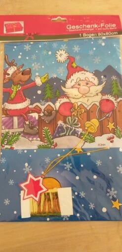 3 Morceaux De Papier Cadeau De Noël - Contenu Chacun 1 Feuille 80x80 - 1 Pendentif De Noël - 2 Mètres De Ruban -Decoris Boutique 582x1200 1