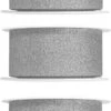 3x Hobby/ Décoration Rubans Décoratifs Argent Avec Paillettes 3 Cm / 30 Mm X 5 Mètres - Noël - Rubans Cadeaux Rubans / Rubans En Satin