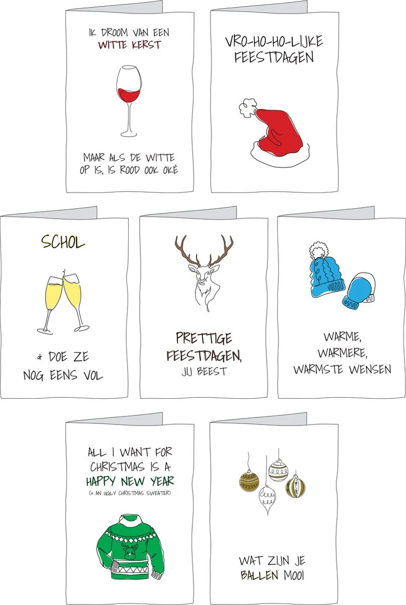 With Bells & Bells : Lot De Cartes De Vœux De Noël Et Nouvel An - 20 Cartes De Noël Amusantes Et Originales Avec Enveloppes 3 With Bells & Bells : Lot De Cartes De Vœux De Noël Et Nouvel An - 20 Cartes De Noël Amusantes Et Originales Avec Enveloppes