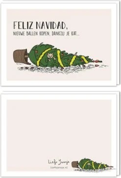 Aime Jansje | Cartes De Noël Originales | 12 (6x2) Cartes Simples Avec Enveloppe + Autocollant De Cachetage | Chers Voeux De Noël | Cartes De Noël Drôles | Humour De Cartes De Noël | Jeu De Cartes De Noël | Carte De Noël -Decoris Boutique 816x1200 1