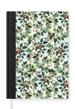 Carnet - Cahier - Noël - Aquarelle - Gui - Carnet - Taille A5 - Bloc-notes - Noël - Cadeau - Cadeau De Noël Pour Hommes, Femmes Et Enfants