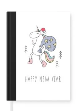 Cahier - Cahier - Licorne - Enfants - Noël - Citation - Happy Année - Kids - Filles - Meiden - Enfant - Cahier - Format A5 - Bloc - Notes - Noël - Cadeau - Cadeau De Noël Pour Hommes, Femmes Et Enfants