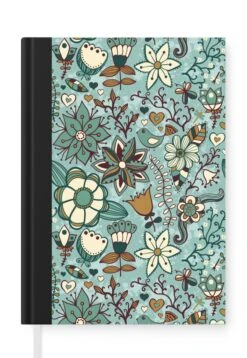 Carnet - Cahier - Bohème - Hiver - Fleurs - Motif - Carnet - Format A5 - Bloc-notes - Noël - Cadeau - Cadeau De Noël Pour Hommes, Femmes Et Enfants