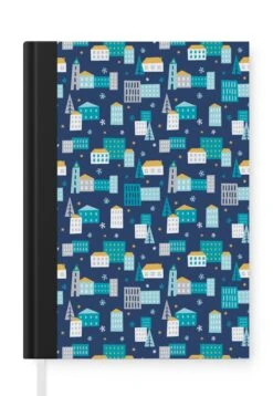 Carnet - Cahier - Hiver - Ville - Nuit - Motif - Carnet - Format A5 - Bloc-notes - Noël - Cadeau - Cadeau De Noël Homme, Femme Et Enfant