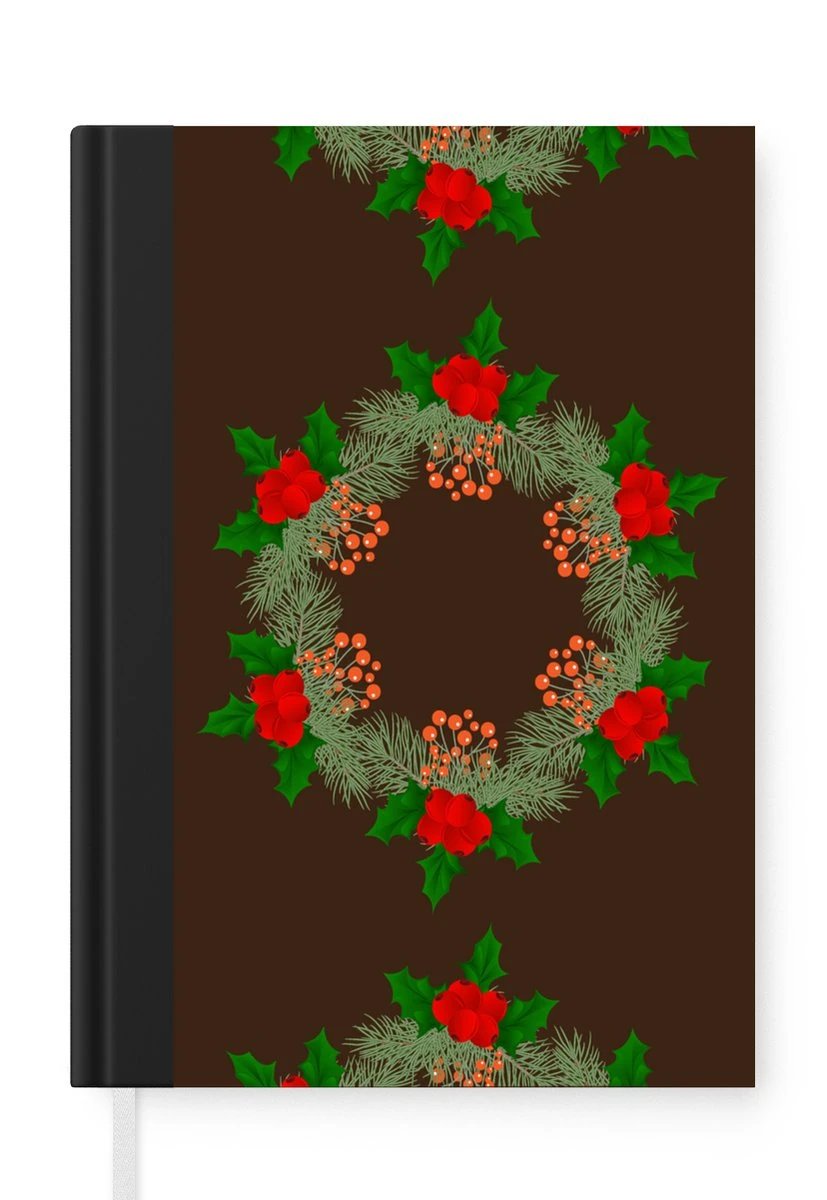Carnet - Cahier - Guirlande De Noël - Houx - Motifs - Carnet - Format A5 - Bloc-notes - Noël - Cadeau - Cadeau De Noël Pour Hommes, Femmes Et Enfants 3 Carnet - Cahier - Guirlande De Noël - Houx - Motifs - Carnet - Format A5 - Bloc-notes - Noël - Cadeau - Cadeau De Noël Pour Hommes, Femmes Et Enfants