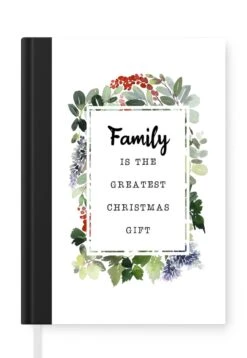 Carnet - Carnet - Noël - Citation - Famille - Carnet - Format A5 - Bloc-notes - Noël - Cadeau - Cadeau De Noël Pour Hommes, Femmes Et Enfants