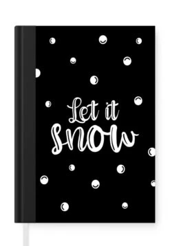 Carnet - Cahier D'écriture - Let It Snow - Noël - Neige - Citations - Proverbes - Carnet - Format A5 - Bloc-notes - Noël - Cadeau - Cadeau De Noël Pour Hommes, Femmes Et Enfants
