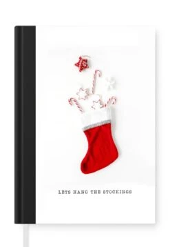 Cahier - Cahier D'écriture - Hiver - Chaussette De Noël - Snoep - Cahier - Format A5 - Bloc-notes - Cadeaux Sinterklaas - Cadeaux Pour Enfants - Cadeaux Chaussures - Petits Cadeaux