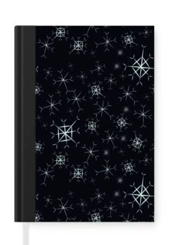 Carnet - Cahier - Hiver - Flocon De Neige - Motif - Carnet - Taille A5 - Bloc-notes - Noël - Cadeau - Cadeau De Noël Pour Hommes, Femmes Et Enfants