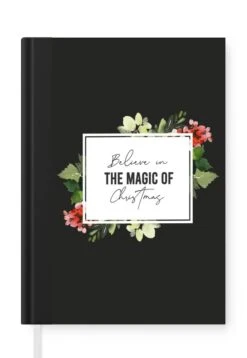 Carnet - Carnet D'écriture - Fleurs - Noël - Citations - Carnet - Format A5 - Bloc-notes - Noël - Cadeau - Cadeau De Noël Homme, Femme Et Enfant