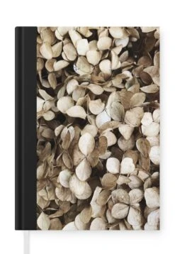 Carnet - Cahier - Fleurs - Hortensia - Marron - Carnet - Format A5 - Bloc-notes - Noël - Cadeau - Cadeau De Noël Pour Hommes, Femmes Et Enfants