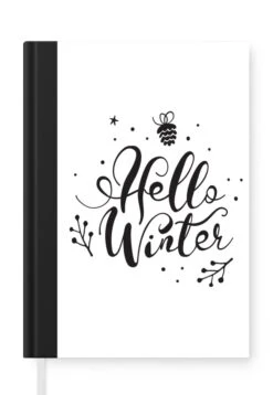 Cahier - Cahier D'écriture - Énonciations - Bonjour L'hiver - Citations - Noël - Cahier - Format A5 - Bloc-notes - Noël - Cadeau - Cadeau De Noël Pour Hommes, Femmes Et Enfants