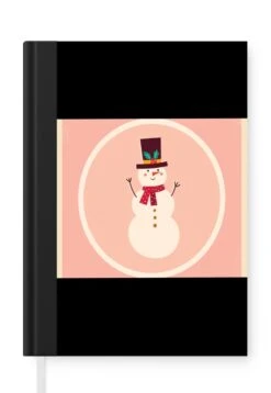 Carnet - Cahier - Bonhomme De Neige - Citations - Noël - Joyeux Noël - Rose - Hiver - Carnet - Format A5 - Bloc-notes - Noël - Cadeau - Cadeau De Noël Pour Hommes, Femmes Et Enfants