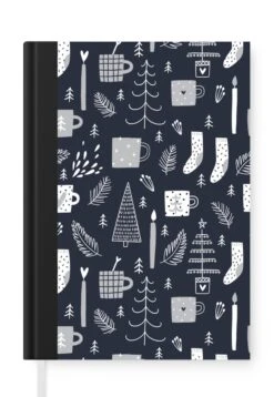 Carnet - Cahier - Motifs - Noël - Arbres - Carnet - Taille A5 - Bloc-notes - Noël - Cadeau - Cadeau De Noël Pour Hommes, Femmes Et Enfants