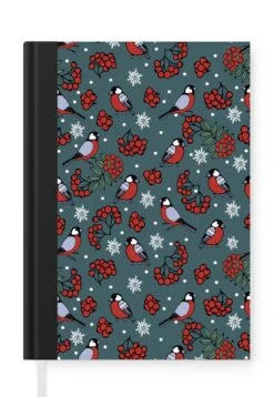 Carnet - Cahier - Vogel - Noël - Neige - Baie - Motifs - Carnet - Format A5 - Bloc-notes - Noël - Cadeau - Cadeau De Noël Pour Hommes, Femmes Et Enfants