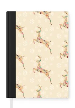 Carnet - Carnet - Arc-en-ciel - Renne - Cadeau De Noël - Motifs - Noël - Carnet - Format A5 - Bloc-notes - Noël - Cadeau - Cadeau De Noël Homme, Femme Et Enfant