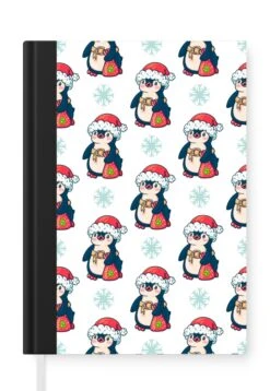 Carnet - Carnet D'écriture - Pingouin - Bonnet De Noel - Enfant - Motifs - Noël - Carnet - Format A5 - Bloc-notes - Noël - Cadeau - Cadeau De Noël Homme, Femme Et Enfant
