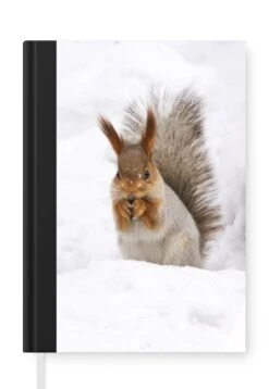 Cahier - Carnet D'écriture - Écureuil - Animal - Neige - Carnet - Format A5 - Bloc-notes - Noël - Cadeau - Cadeau De Noël Homme, Femme Et Enfant