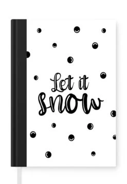 Carnet - Cahier D'écriture - Let It Snow - Noël - Proverbes - Neige - Citations - Carnet - Format A5 - Bloc-notes - Noël - Cadeau - Cadeau De Noël Pour Hommes, Femmes Et Enfants