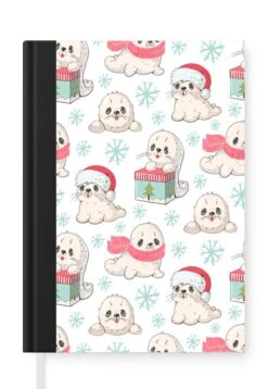 Carnet - Cahier - Sceaux - Enfants - Noël - Hiver - Motif - Carnet - Format A5 - Bloc-notes - Noël - Cadeau - Cadeau De Noël Pour Hommes, Femmes Et Enfants