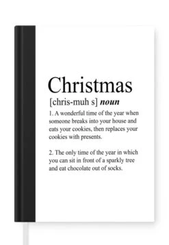 Cahier - Cahier D'écriture - Définition De Noël - Noël - Citations - Dictionnaire - Proverbes - Cahier - Format A5 - Bloc-notes - Noël - Cadeau - Cadeau De Noël Pour Hommes, Femmes Et Enfants