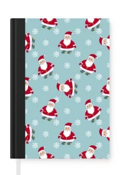 Carnet - Carnet - Père Noël - Flocon De Neige - Motifs - Noël - Carnet - Format A5 - Bloc-notes - Noël - Cadeau - Cadeau De Noël Pour Hommes, Femmes Et Enfants