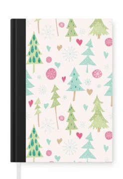 Carnet - Cahier - Hiver - Forêt - Motif - Neige - Pastel - Carnet - Format A5 - Bloc-notes - Noël - Cadeau - Cadeau De Noël Homme, Femme Et Enfant