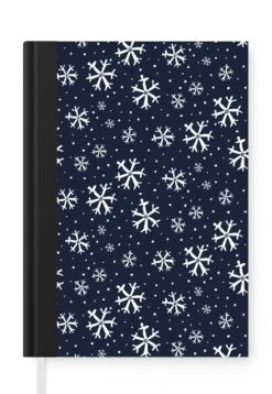 Carnet - Cahier - Hiver - Flocon De Neige - Motifs - Carnet - Taille A5 - Bloc-notes - Noël - Cadeau - Cadeau De Noël Pour Hommes, Femmes Et Enfants