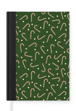 Carnet - Cahier - Noël - Motifs - Canne En Bonbon - Étoiles - Carnet - Format A5 - Bloc-notes - Noël - Cadeau - Cadeau De Noël Pour Hommes, Femmes Et Enfants