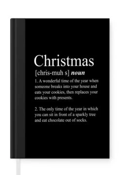 Cahier - Cahier D'écriture - Noël - Dictionnaire - Proverbes - Citations - Définition De Noël - Cahier - Format A5 - Bloc-notes - Cadeaux Saint-Nicolas - Distribution De Cadeaux Pour Enfants - Cadeaux Chaussures - Petits Cadeaux