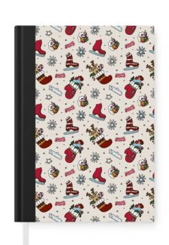 Cahier - Cahier D'écriture - Noël - Patin à Glace - Cadeau De Noël - Patron - Cahier - Format A5 - Bloc-notes - Cadeaux Saint-Nicolas - Distribution De Cadeaux Pour Enfants - Cadeaux Chaussures - Petits Cadeaux