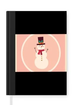 Carnet - Cahier - Bonhomme De Neige - Citations - Noël - Joyeux Noël - Rose - Hiver - Carnet - Format A5 - Bloc-notes - Noël - Cadeau - Cadeau De Noël Pour Hommes, Femmes Et Enfants