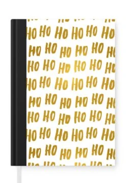 Carnet - Carnet - Père Noël - Or - Ho Ho Ho - Citations - Proverbes - Carnet - Format A5 - Bloc-notes - Noël - Cadeau - Cadeau De Noël Pour Hommes, Femmes Et Enfants