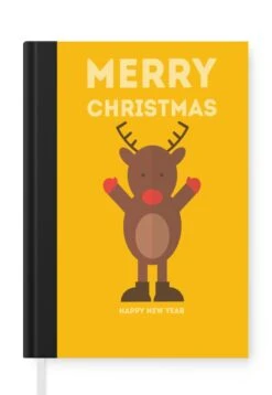 Carnet - Carnet D'écriture - Noël - Citations - Illustration - Renne - Joyeux Noël Et Happy New - Carnet - Format A5 - Bloc-notes