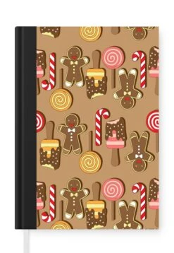 Cahier - Cahier D'écriture - Noël - Biscuits - Snoep - Patrons - Cahier - Format A5 - Bloc-notes - Cadeaux Sinterklaas - Cadeaux Pour Enfants - Cadeaux Chaussures - Petits Cadeaux