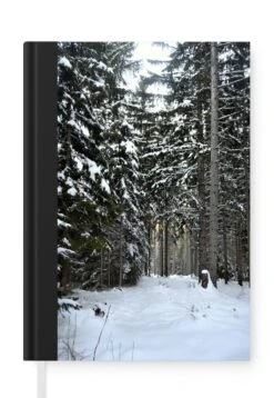 Carnet - Carnet D'écriture - Les Arbres D'hiver Dans La Forêt Près De Vienne En Autriche - Carnet - Format A5 - Bloc-notes - Noël - Cadeau - Cadeau De Noël Pour Hommes, Femmes Et Enfants