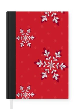 Carnet - Cahier - Motifs - Noël - Argent - Plantes - Carnet - Format A5 - Bloc-notes - Noël - Cadeau - Cadeau De Noël Homme, Femme Et Enfant