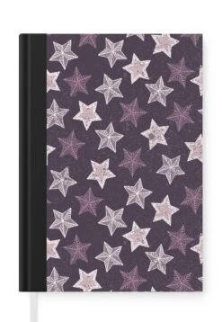 Cahier - Cahier D'écriture - Motifs - Noël - Étoiles - Cahier - Format A5 - Bloc-notes - Cadeaux Sinterklaas - Cadeaux Pour Enfants - Cadeaux Chaussures - Petits Cadeaux