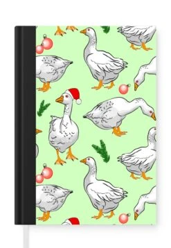 Cahier - Cahier D'écriture - Oie - Boules De Noël - Noël - Patrons - Cahier - Format A5 - Bloc-notes - Cadeaux Sinterklaas - Distribution De Cadeaux Pour Enfants - Cadeaux Chaussures - Petits Cadeaux