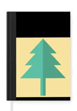 Carnet - Cahier - Noël - Illustration - Sapin De Noël - Citations - Joyeux Noël - Jaune - Carnet - Format A5 - Bloc-notes - Noël - Cadeau - Cadeau De Noël Pour Homme, Femme Et Enfant