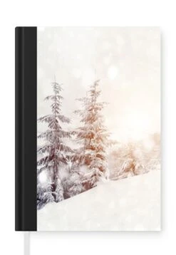 Carnet - Cahier - Arbre - Neige - Hiver - Carnet - Format A5 - Bloc-notes - Noël - Cadeau - Cadeau De Noël Pour Hommes, Femmes Et Enfants